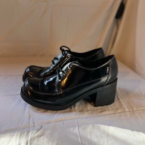 L.E.I. Chunky Oxford Shoe w/Heel Lace Up 90s Vintage Grunge, Women’s size 8